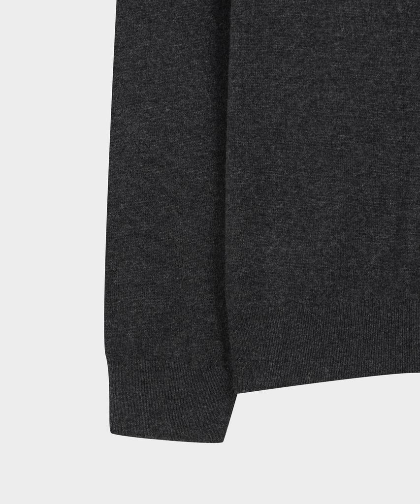 BROOKS BROTHERS Wool Cashmere Solid Half-Neck Sweater (Charcoal) (Bbwumbf404)