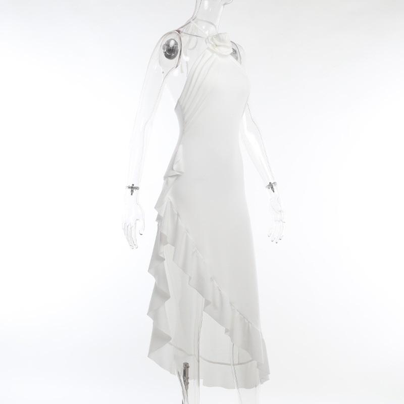 Summer Maxi Dress Women Sexy Split Fashion Sleeveless Backless Slim Dress Female Casual Streetwear Club Elegant Party Dresses