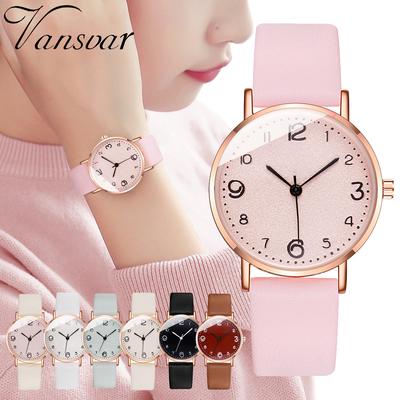  Women's Casual Quartz Leather Band Newv Strap Watch Analog Wrist Watch