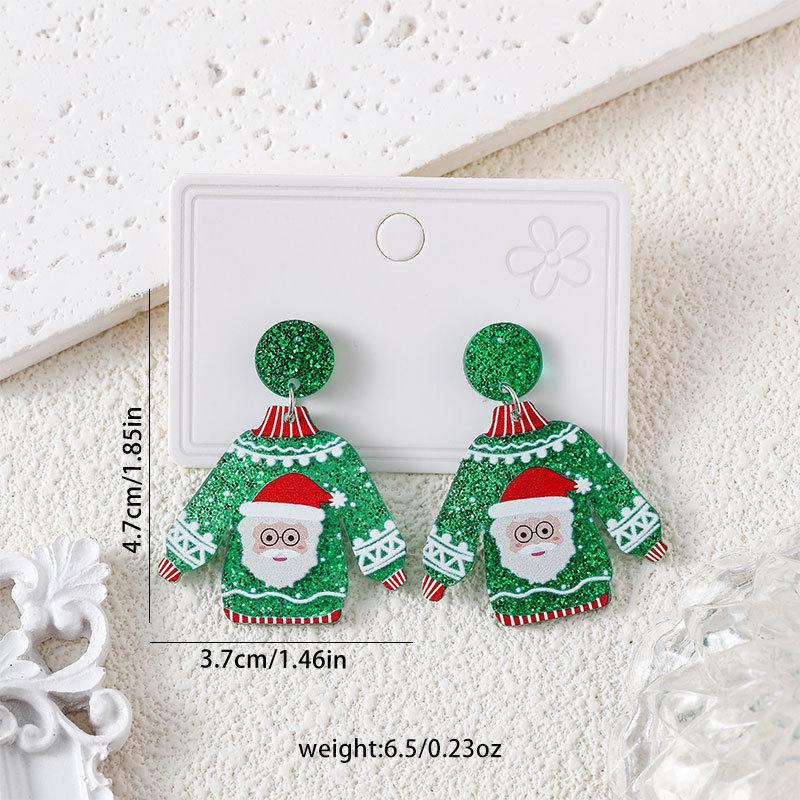 Charming Christmas Tree & Snowflake Earrings: Cute Women's Fashion Jewelry