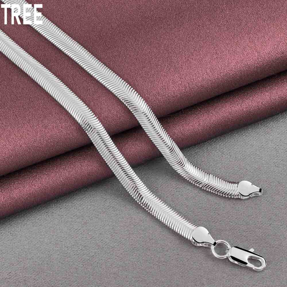925 Sterling Silver Inlaid with 6MM Snake Chain Fashionable Wedding Jewelry