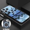 Magnetic For Magsafe Case For iPhone 17 Pro Max Ink Coconut Print Soft Silicone Phone Back Cover For iPhone 16 15 14 13 Pro Max 16e 17e