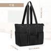 Tote Business Large Many A4 Document Includes Pen Holder and Sleeve for Inch Commuting to Business Black [Damero] Teacher's Bag, Bag, Capacity,