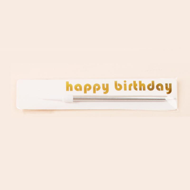 Metallic Paint Birthday Candle Set, Cake Baking Creative Local Tyrant, Monochrome Single Pencil Candle