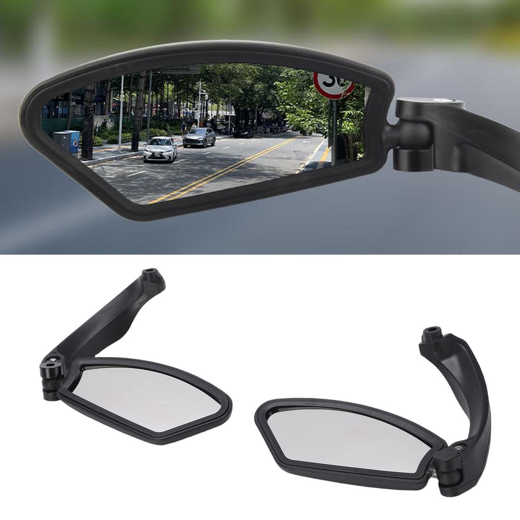  Stainless Steel Cycling Rearview Mirror, Foldable Ajustable Rotatable Safe Bike Mirror With ABS Design For  s, Mountain Bikes, Electric Scoote