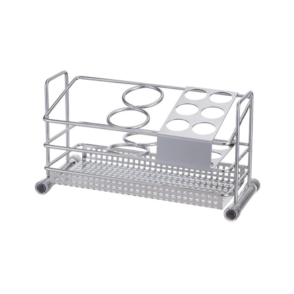 Rust Resistant Countertop Organizer Stainless Steel Toothpaste Stand Countertop