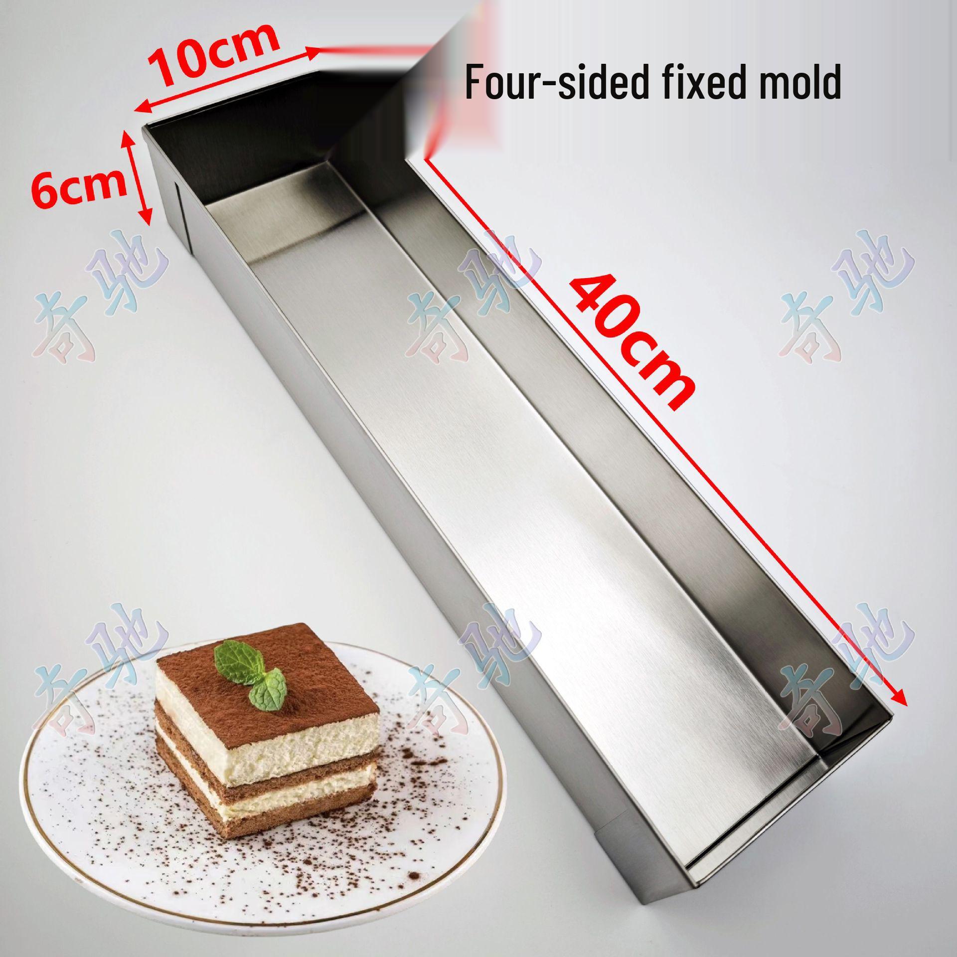 

Форма для тирамису из нержавеющей стали 40×10 со съемной крышкой для выпечки прямоугольного торта 1 piece