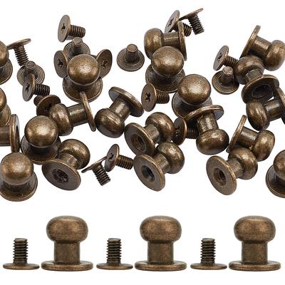 4er-Pack Legierung Schranktürknöpfe Küchenschubladengriffe Schrankgriffe mit Eisenschrauben für Kommodenschubladen Antik-Bronze 10x10mm Loch: 2,6 mm