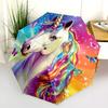 Colorful Animals  Pattern, Automatic Folding Umbrella, Portable and Foldable Design, 8 Ribs, a Christmas or Birthday Gift.