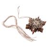 10Pcs Wooden Christmas Decoration Snowflake Pattern Pendant Rustic Classic Festive Atmosphere Hangers Tags Cardmaking
