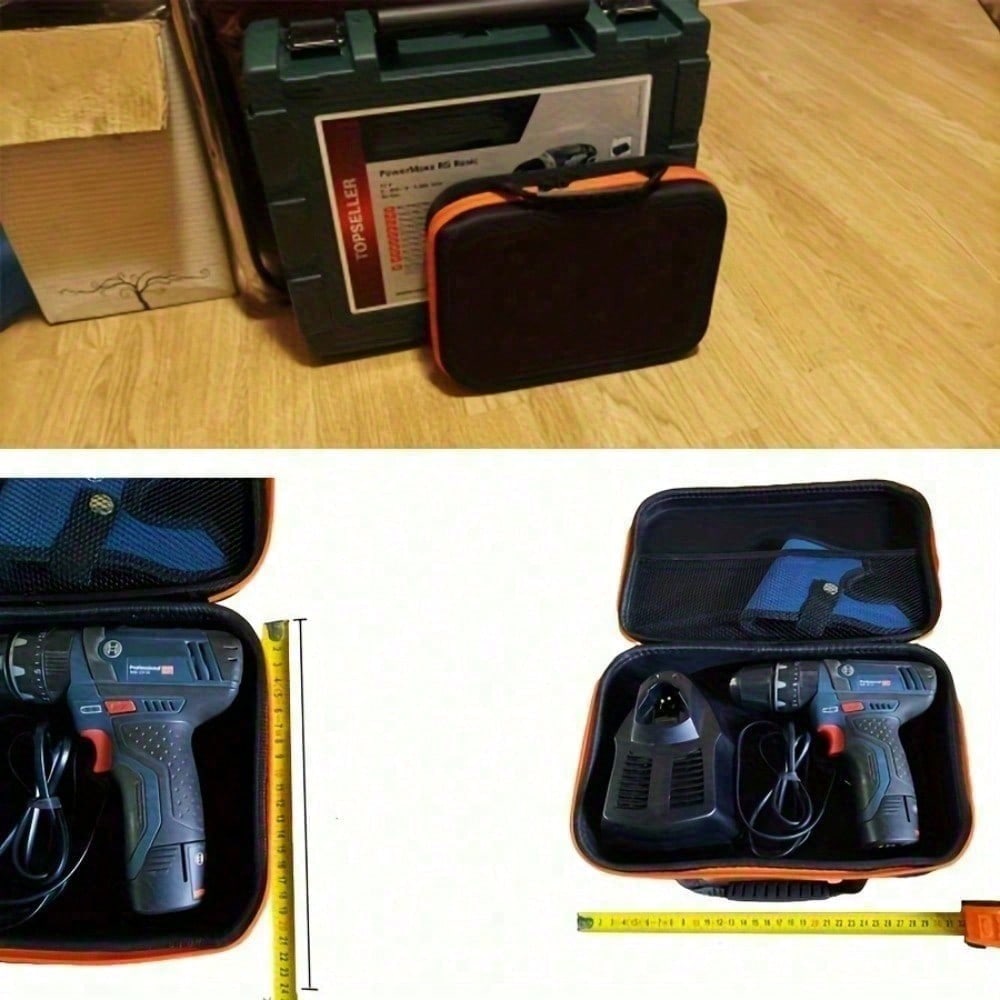 1pc Large Capacity Waterproof Tool Bag For Electricians And DIY Enthusiasts - Shockproof Oxford Cloth Carry Case For Electric Drills And Hardware
