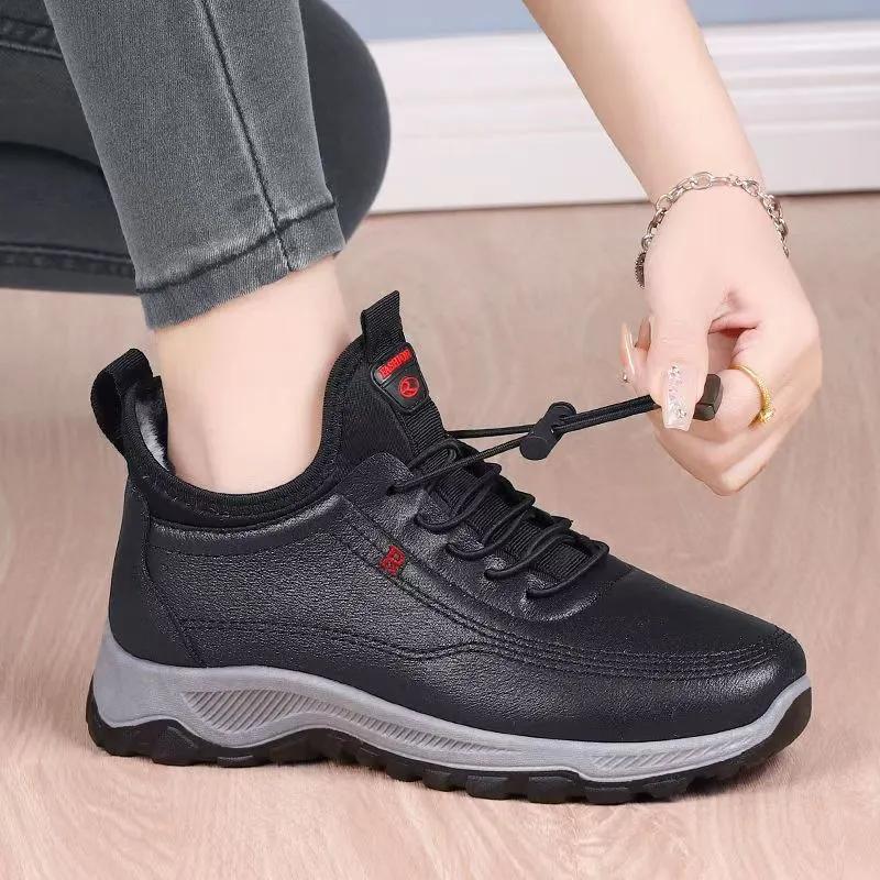 Vinter Pluss Fløyel Fortykket Eldre Morsko Sklisikre Vanntette Damesko