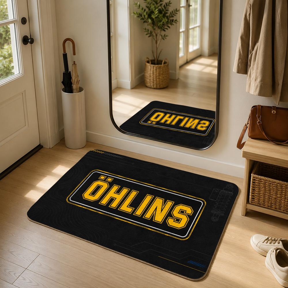 Stylish Minimalist Design O-Ohlins Floor Mat Doormat Hallway Carpet Living Room Rugs Bath Floor Mats Home Decor