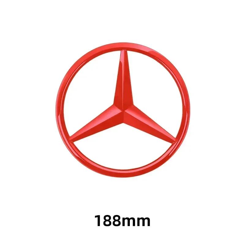 C200 E200 New 2025 For Mercedes Benz 1pcs 188mm 210mm ABS Car Front Grille Badge Decal Cover Emblem For Mercedes Benz A/B/C/E/S