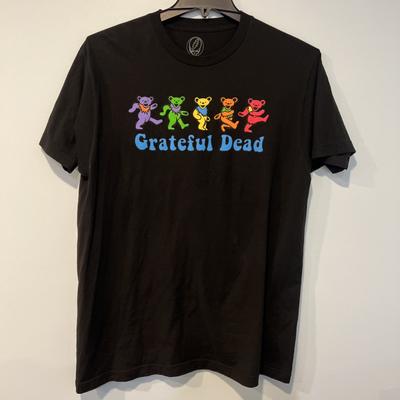 Grateful Dead Retro Bears Men’s Size Large Regular Fit Solid Logo Tee Unisex T-Shirt