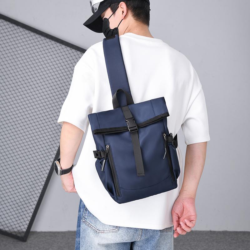 Roll-up Shoulder Bag Men's Travel Outdoor Crossbody Bag Outgoing Chest Bag