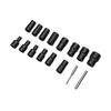 16 Pcs 1 2 Lug Nut Socket Set Non Marring 8 27mm Locking Nut Removal Tool with 2 Center Punches Chrome Vanadium Steel