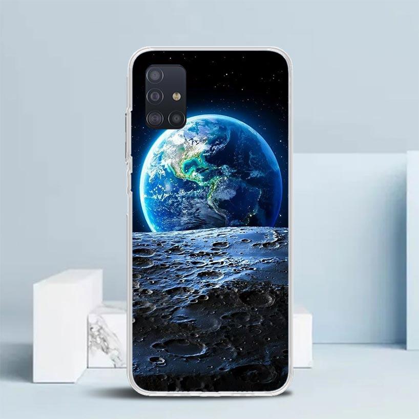 Earth Stars Space Soft Cover for Samsung Galaxy A12 A22 A32 A52 A72 A02S Phone Case Note 20 Ultra 10 S10 Plus A51 A71 A50S A20S