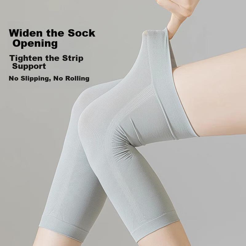 LangSha Knee-Length Socks for Women, Spring Summer Autumn Style, Cold-Proof Leg Protection, Sports Anti-Slip Slimming Half-Calf Over-Knee Long Socks