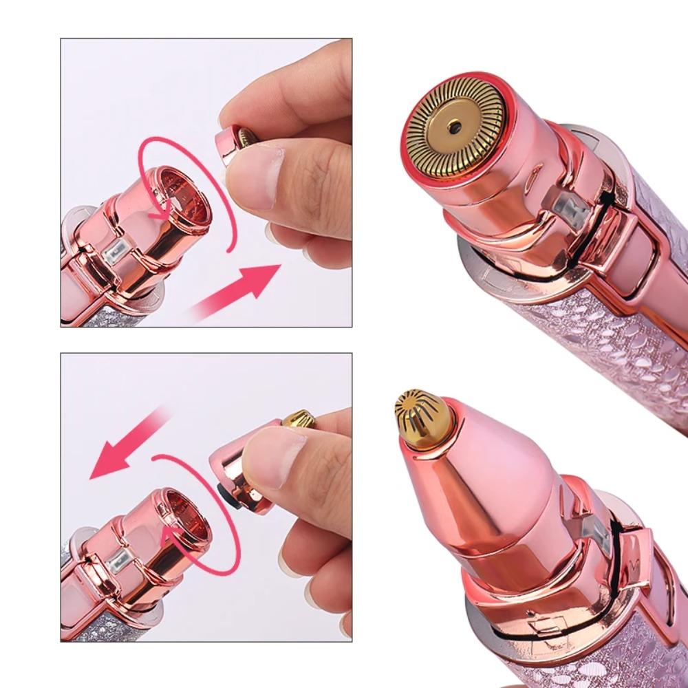 2 In1 Electric Eyebrow Trimmer for Women Rechargeable Facial Hair Removal and Eyebrow Shaver Painless Face Razor Body Epilator