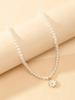 1pc Dainty Flower Charm Beaded Necklace, Perfect for Valentines & Everyday Sweet Style