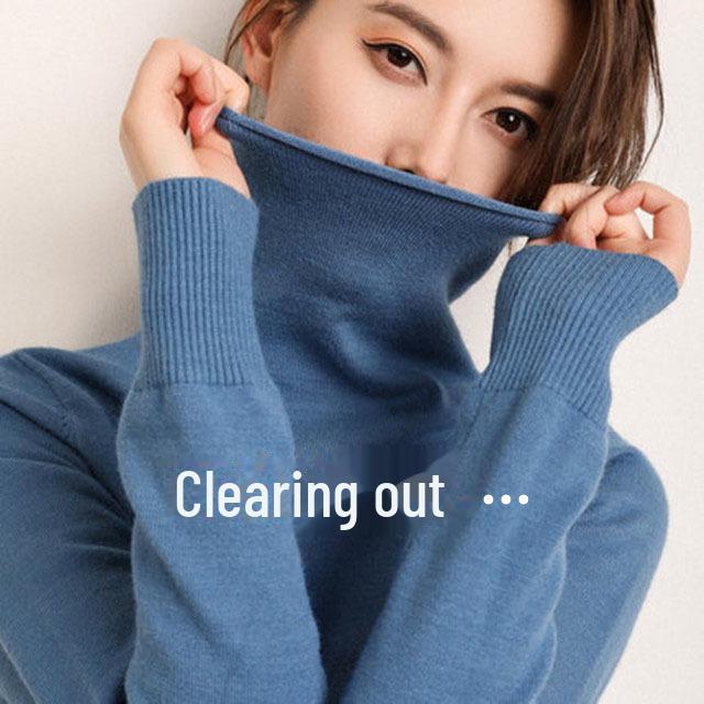Maglione pullover a collo alto in pile da donna - Versatile e vestibilità aderente