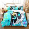 DxD Rias Red Hair Devil Queen School Uniform Demon Wing Purple Magic Anime Duvet Cover + 2 Pillowcases Otaku Anime Fan Bed Linen