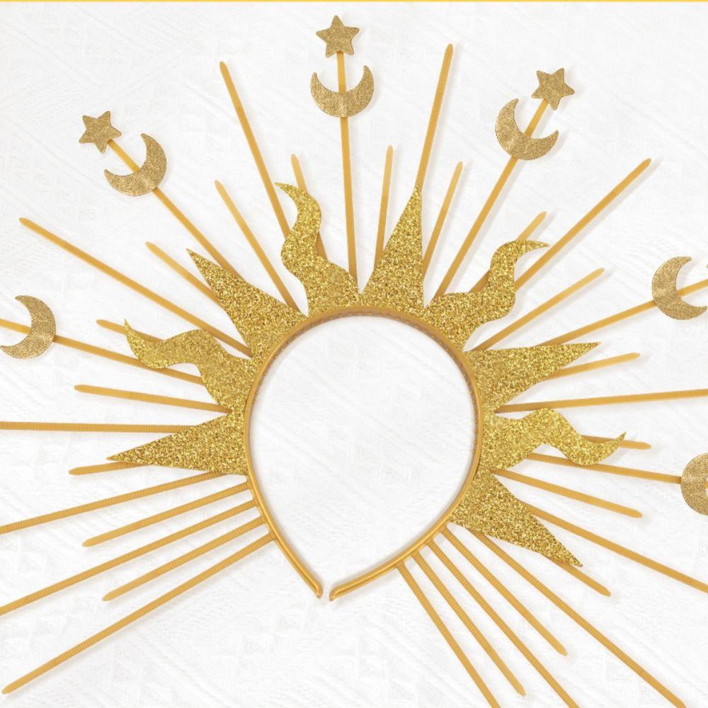 Sun God Halo Headband Star Tiara Headdress Fashion Halloween Headband  Ladies/Girls