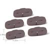 Car Seat Belt Fixing Buckle Decorate Protector Leather Cover for BMW 1 2 3 4 5 6 7 Series X1 X2 X3 X4 X5 X6 Auto Interior Accessories (5pcs Mocha