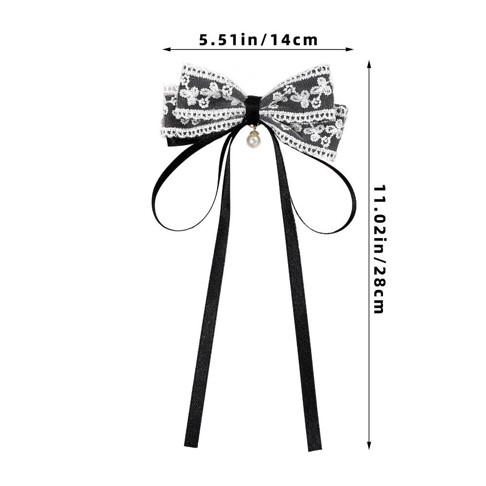Vintage Fabric Lace Bow Brooches for Women Pearl Ribbon Bowknot Shirt Collar Pin Wedding Party Fashion Badge Jewelry Accessories