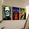 1pc Vintage Frankenstein Monsters Poster Sticker Print Waterproof Wall Art For Living Room Bedroom Home Decor