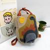 Lange Nek Kleine Dinosaurus Kleuter Kinderen Rugzak Canvas Cartoon Kleuterschool Tassen Haak Haar Geborduurd Baby Tas