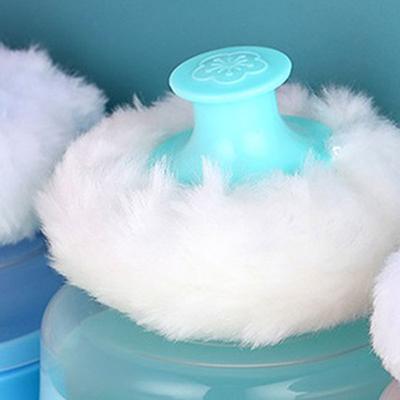 Polvo de Talco Borla con Caja Suave para Bebé Cara Cuerpo Estuche Cosmético Contenedor Borla Esponja de Polvo de Talco Caja