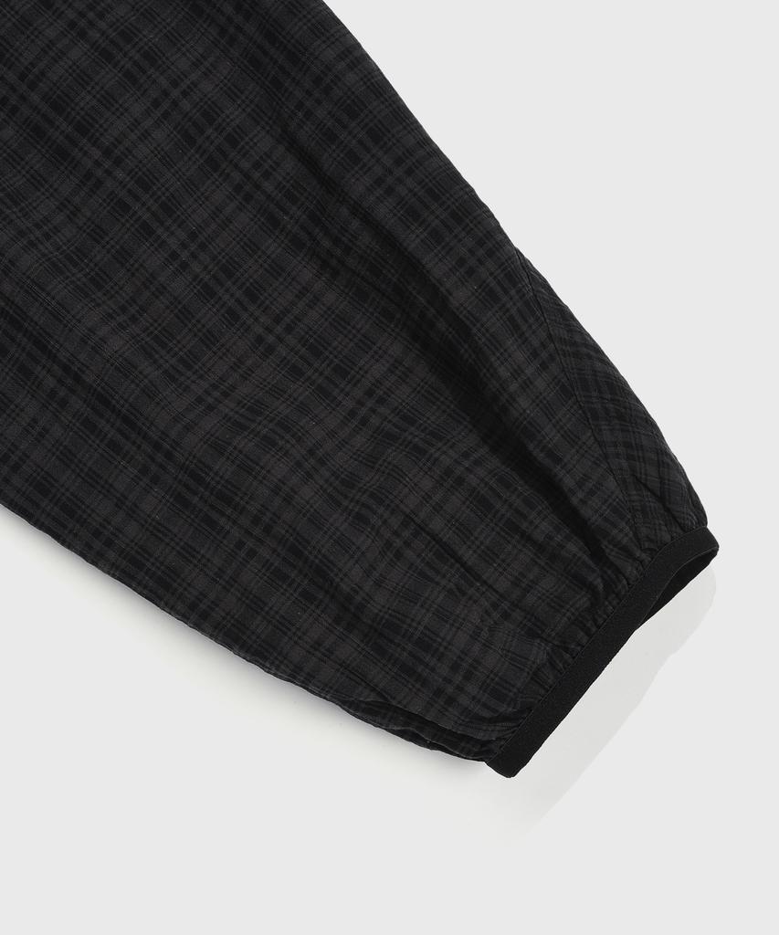 Kiimuir Check Hooded Windbreaker_Black