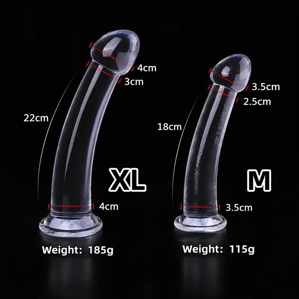 Transparent Anal Plug with Strong Suction Cup G-spot Vaginal Prostate Massager