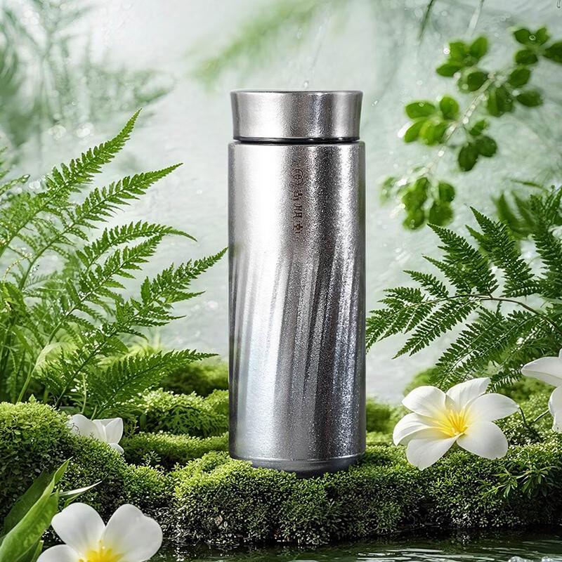 Shangpengtang 350ml Pure Titanium Portable Insulated Bottle