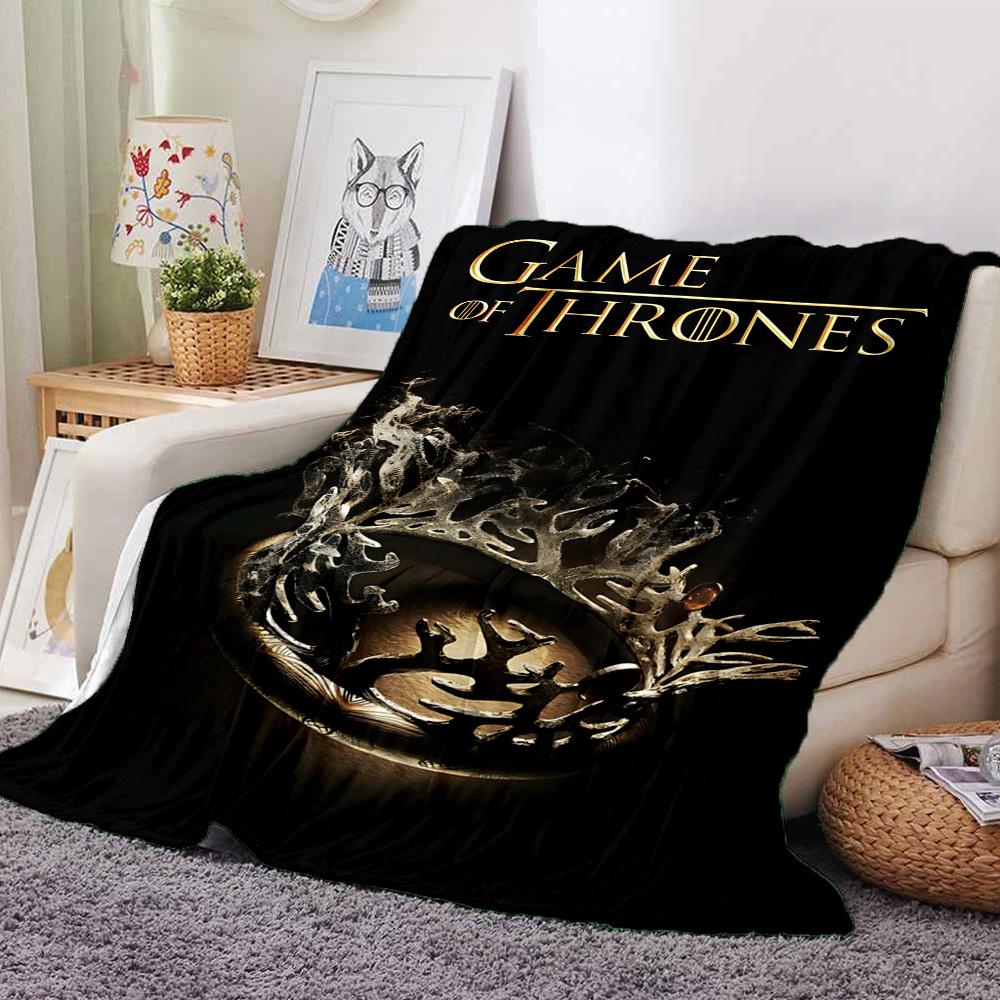 

1pc Game of Thrones Blanket Lightweight Flannel Throw for Sofa Bed Travel Camping Livingroom Office Couch Chair 1134KK 80cmx120cm(31inx47in)
