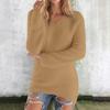 Women's Casual Fashion Long Sleeve Button-Down Pullover Top