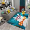 Cartoon Alpaca Carpet Funny Animal Area Rugs for Living Room Doormat Bedroom Bathroom Non Slip Floor Mat Children Crawling Rug