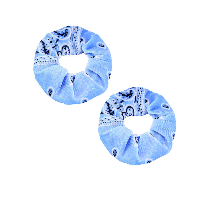 2PCS  Korean Velvet Diam12CM Scrunchies Paisley Hair Scrunchy Hair Ties Accessories Elastic Hair Bands