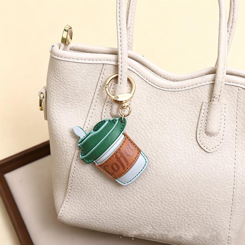 Ins Kreativ Cool Süßigkeiten Leder Kaffeebecher Stil Mode Tasche Hängende Dekoration Handyhülle Anhänger Kette Schlüsselanhänger