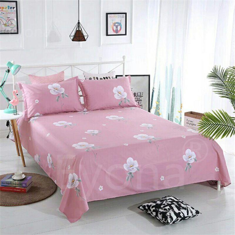Flannel Cartoon Bed Sheet for Student Dormitory - Single/Double Bed, Free Shipping