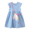 In Stock New Girls' Dresses European and American Style Unicorn Children's Summer Dress Knitted Cotton Princess Dress