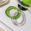 Shining Transparent Bangle Simple Women Hand Ring Fashion Exaggerate Resin Bracelet  Daily