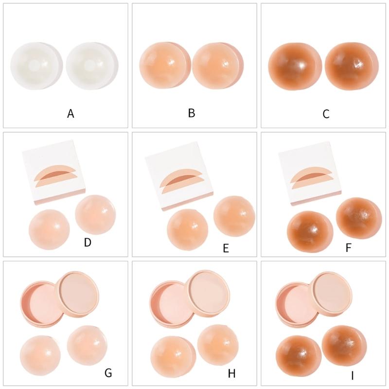 Nipple Cover 1Pair Seamlesses Self Adhesive Silicone Nipple Pasties for Women Girls Reusable, Sticky Breast Petals Gifts