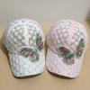 Sommer Spitzenblumen Baseballkappen für Damen Schmetterling Strass Atmungsaktives Netz Snapback Hut Hip Hop Hut Mode Sonnenhut Gorras