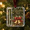 Holiday Party Hanging Decor 2Pcs Christmas Cash Gift Holder Ornament, Acrylic Money with Tree Decorations Santa Snowman Design, Pendant for
