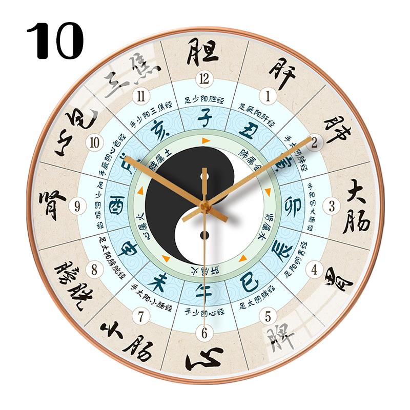 8inch 20cm Feng Shui Wall Clock Traditional Chinese Medicine Art Wall Decor Tai Chi Bagua Wealth and Good Lucky Home Decoration