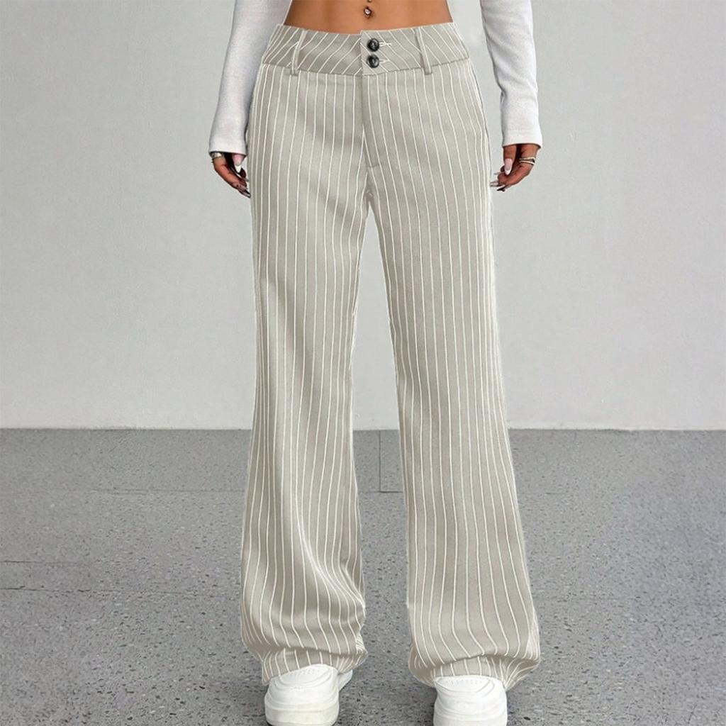 Women's Loose Casual Fashion Slim Fit Striped Wide Leg Pants