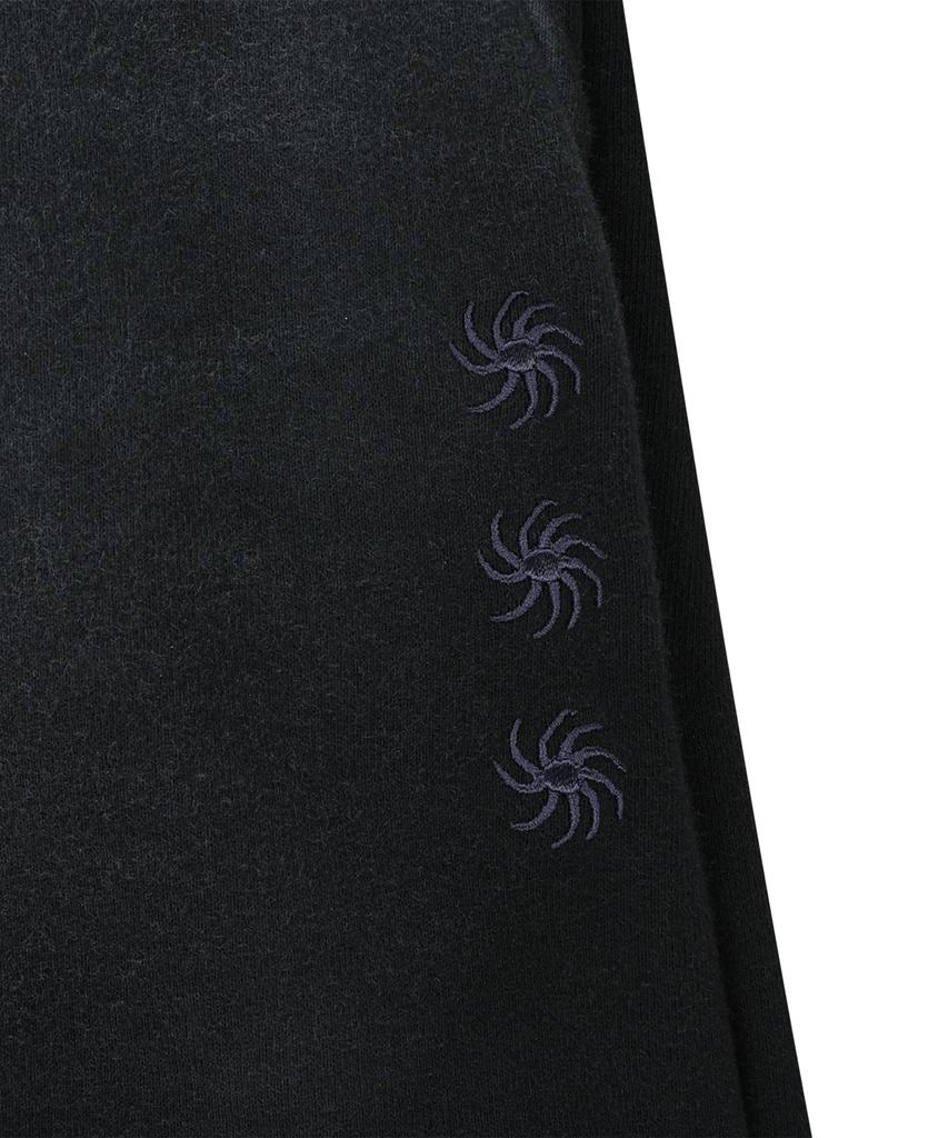 THE COLDEST MOMENT Tcm Flower Washed Sweat Pants (Black)